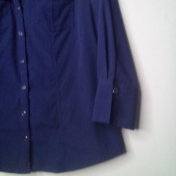Est 1946 Cato Shirt Blouse S Women 3/4 Sleeve Button Up Pockets Blue - Picture 10 of 16
